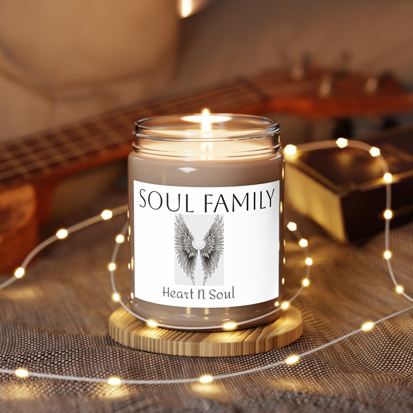 Heart N Soul 9oz Soy Candle — Angel Wings Scented Jar