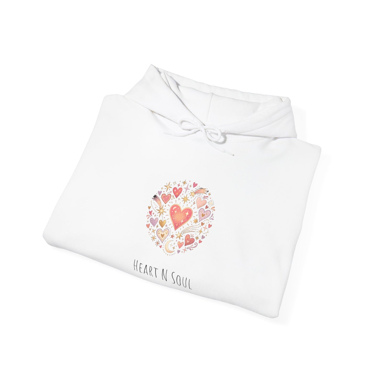 Heart N Soul Hoodie — Floral Heart Graphic with “Only Love May Enter” Back Quote