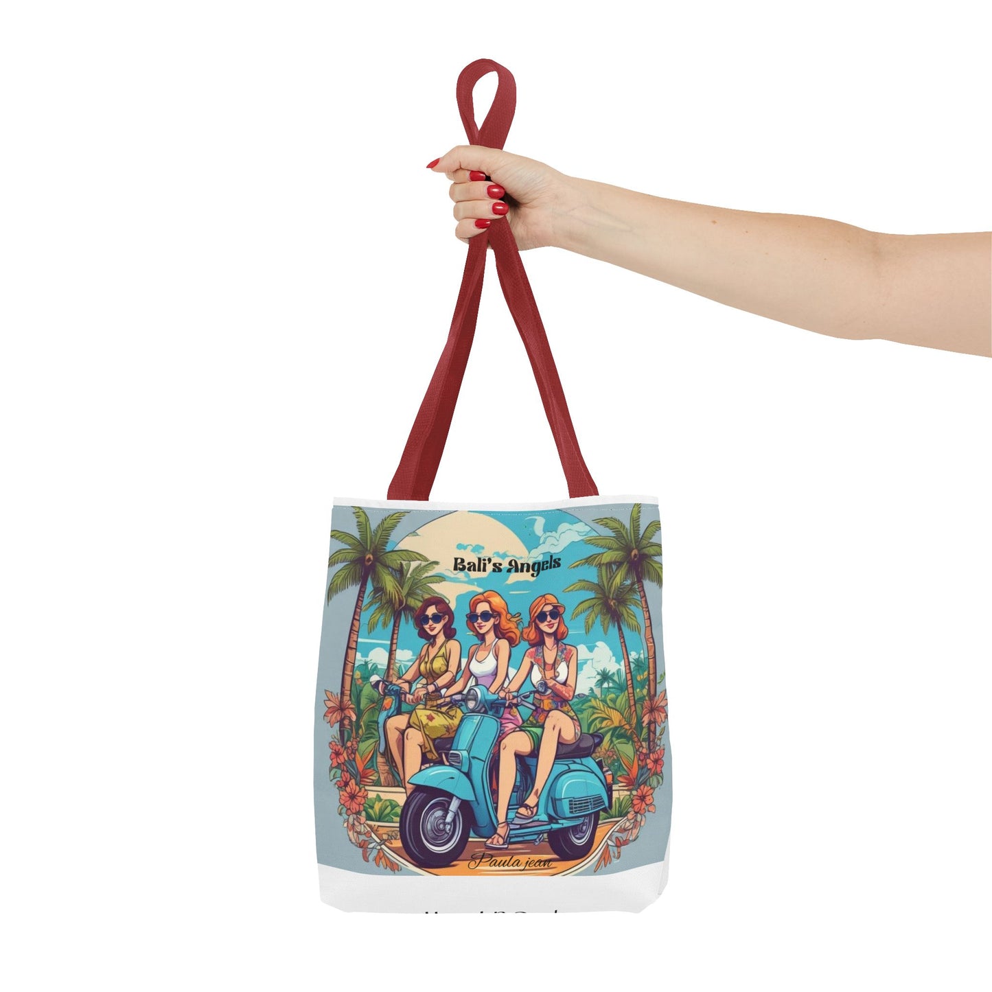 Tote Bag — "Bali’s Angels" Vintage Scooter Beach Tote