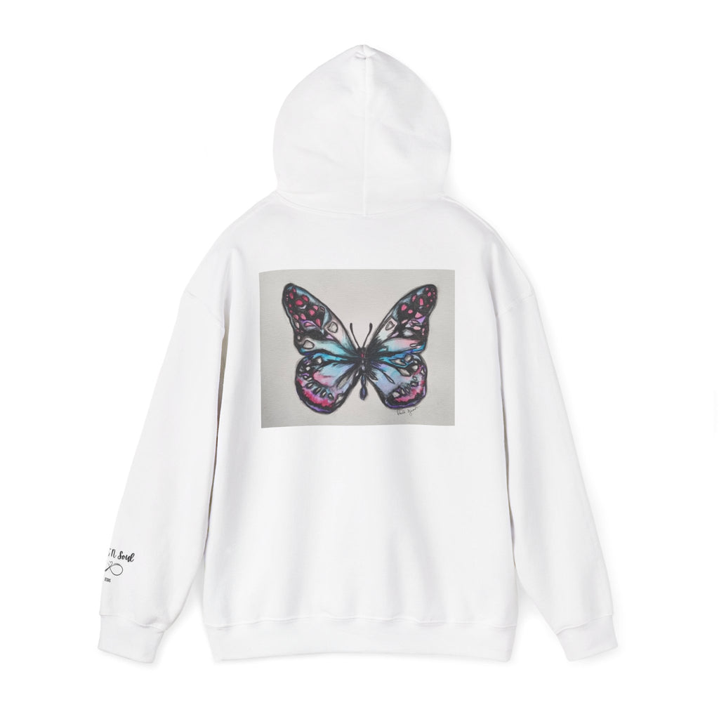 Butterfly Art Hoodie — Colorful Watercolor Wings Pullover