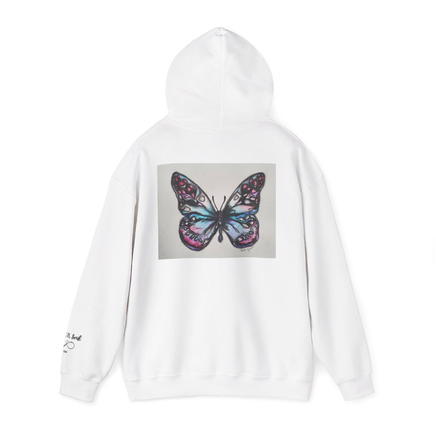 Butterfly Art Hoodie — Colorful Watercolor Wings Pullover