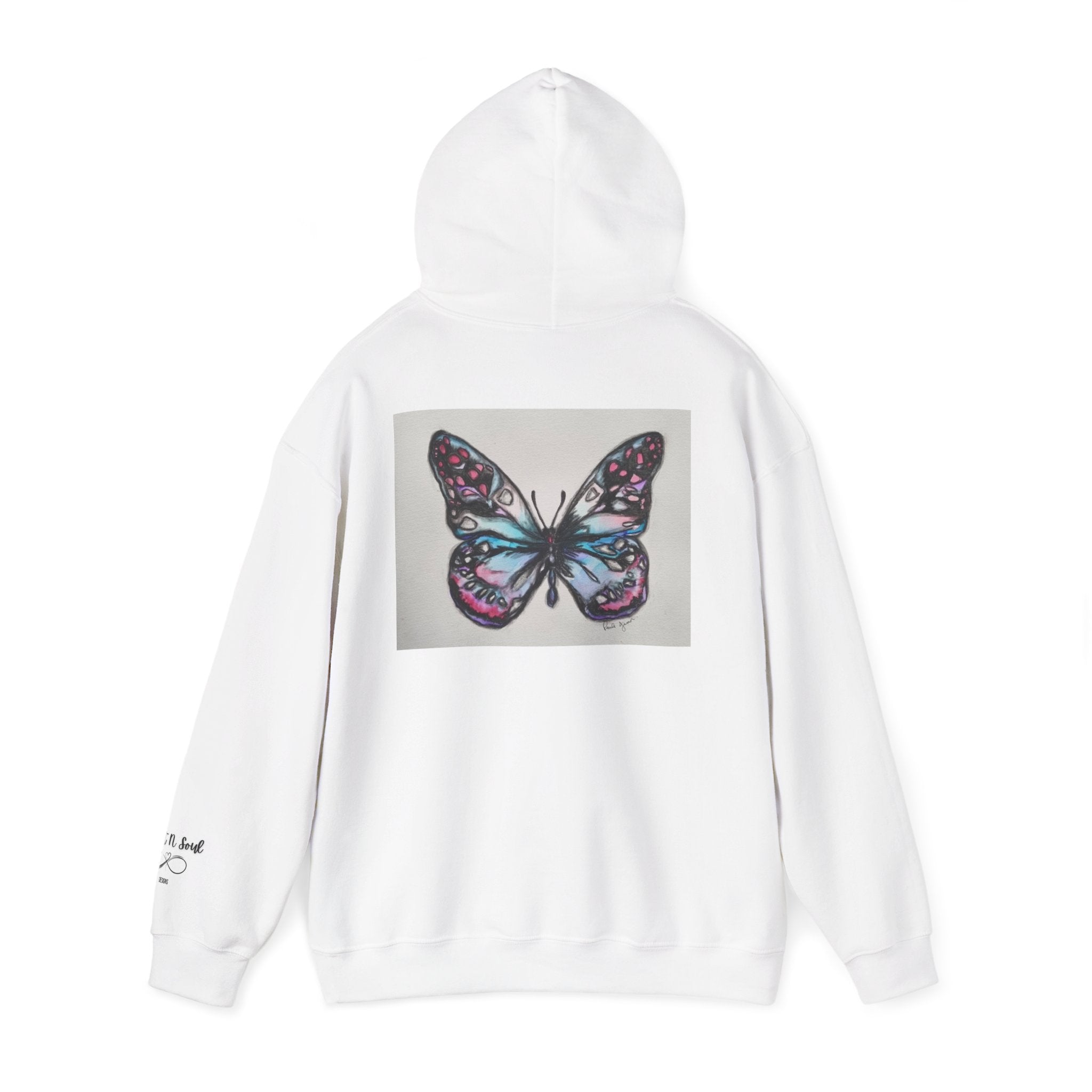 Butterfly Art Hoodie — Colorful Watercolor Wings Pullover