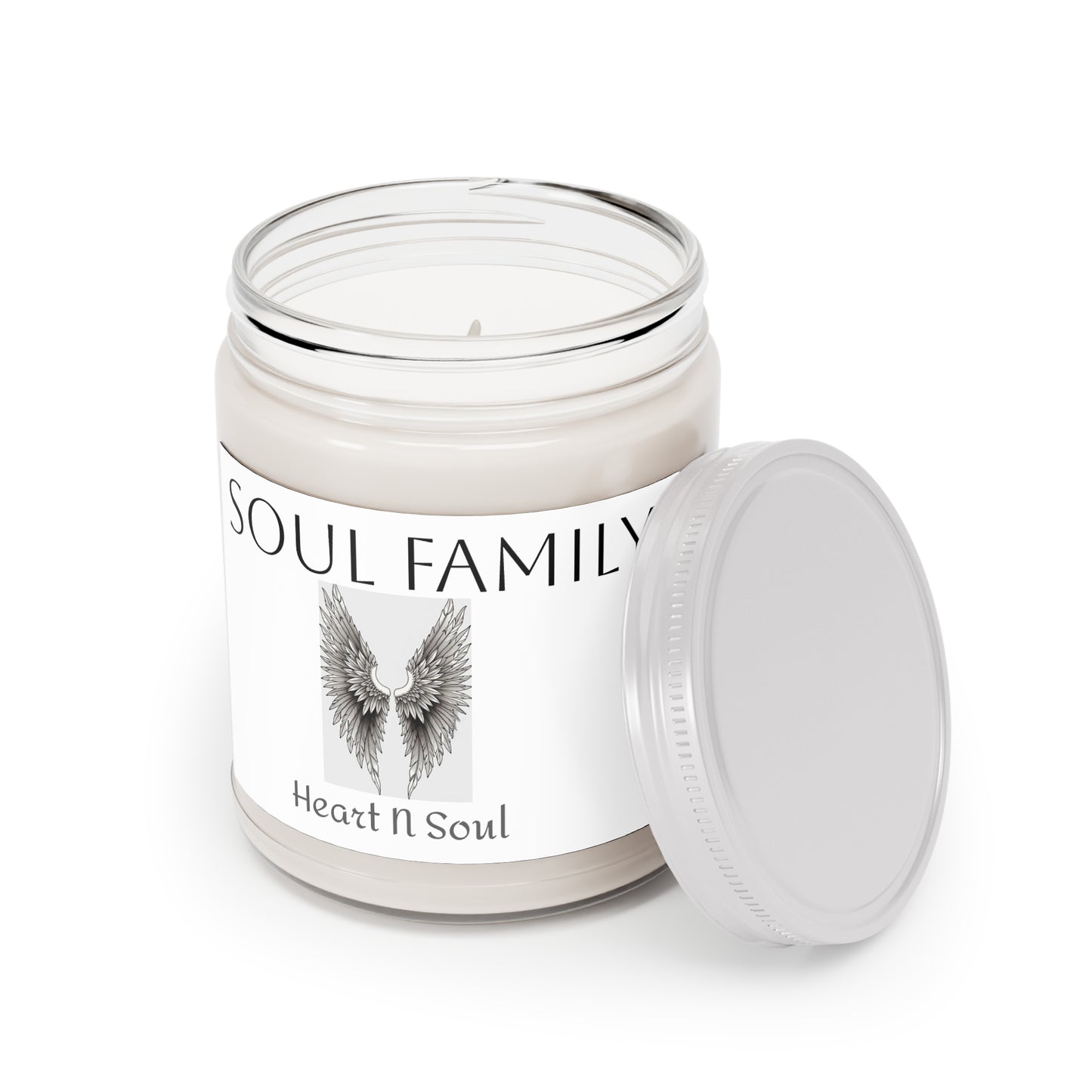 Heart N Soul 9oz Soy Candle — Angel Wings Scented Jar