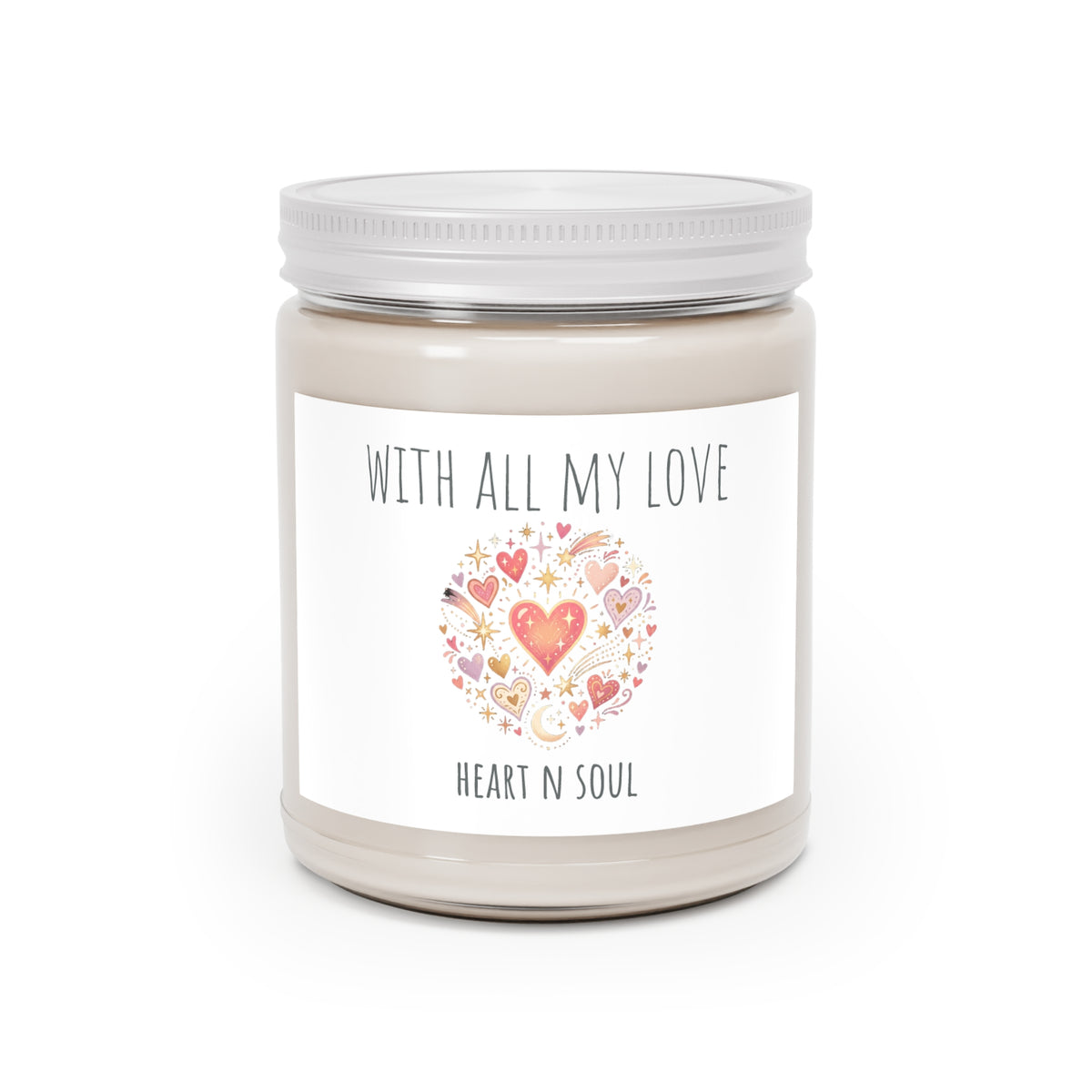 Scented Soy Candles with White Lid, 9oz