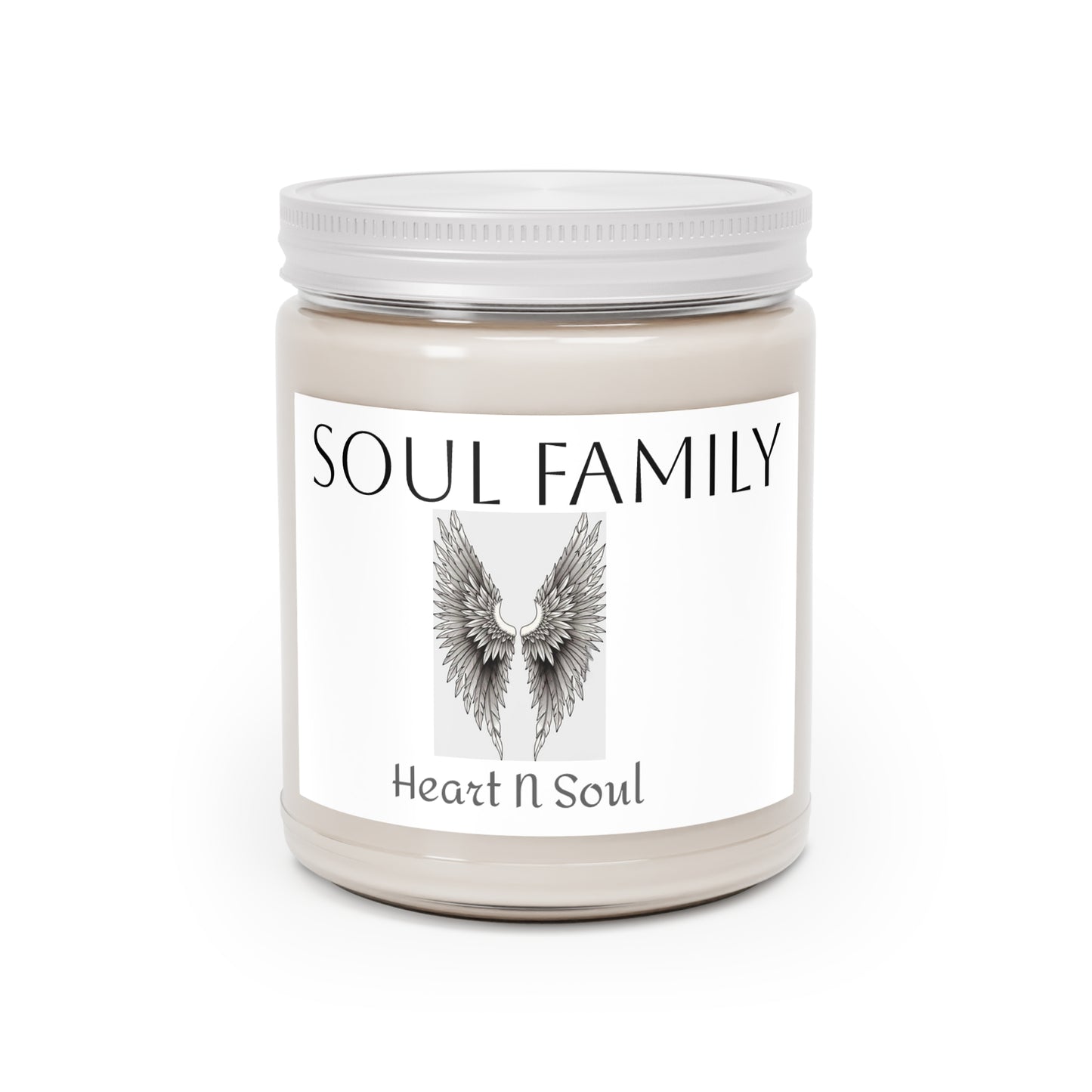 Heart N Soul 9oz Soy Candle — Angel Wings Scented Jar