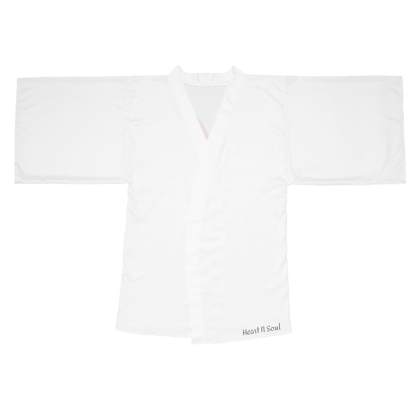 LOVE Long Sleeve Kimono Robe — Lightweight Lounge Wrap with Bold Back Graphic