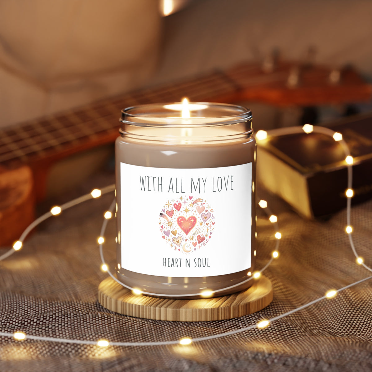 Scented Soy Candles with White Lid, 9oz