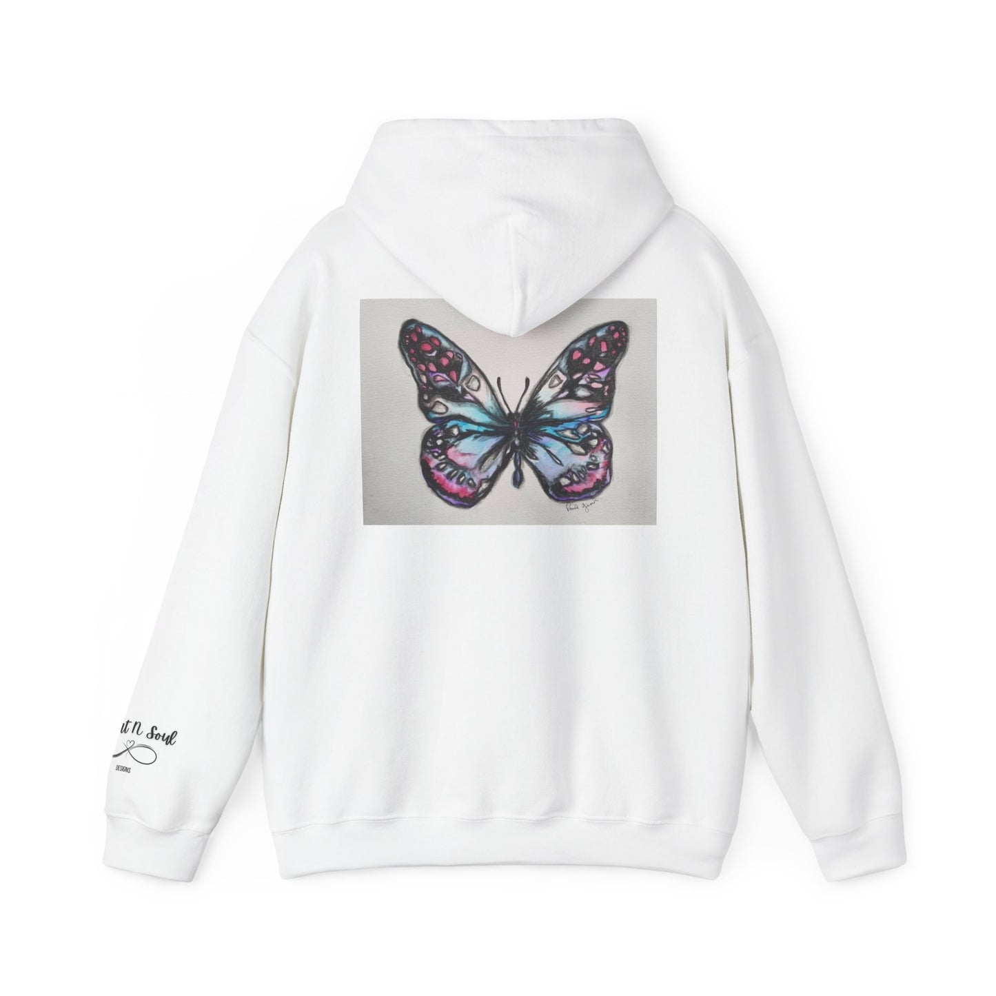 Butterfly Art Hoodie — Colorful Watercolor Wings Pullover