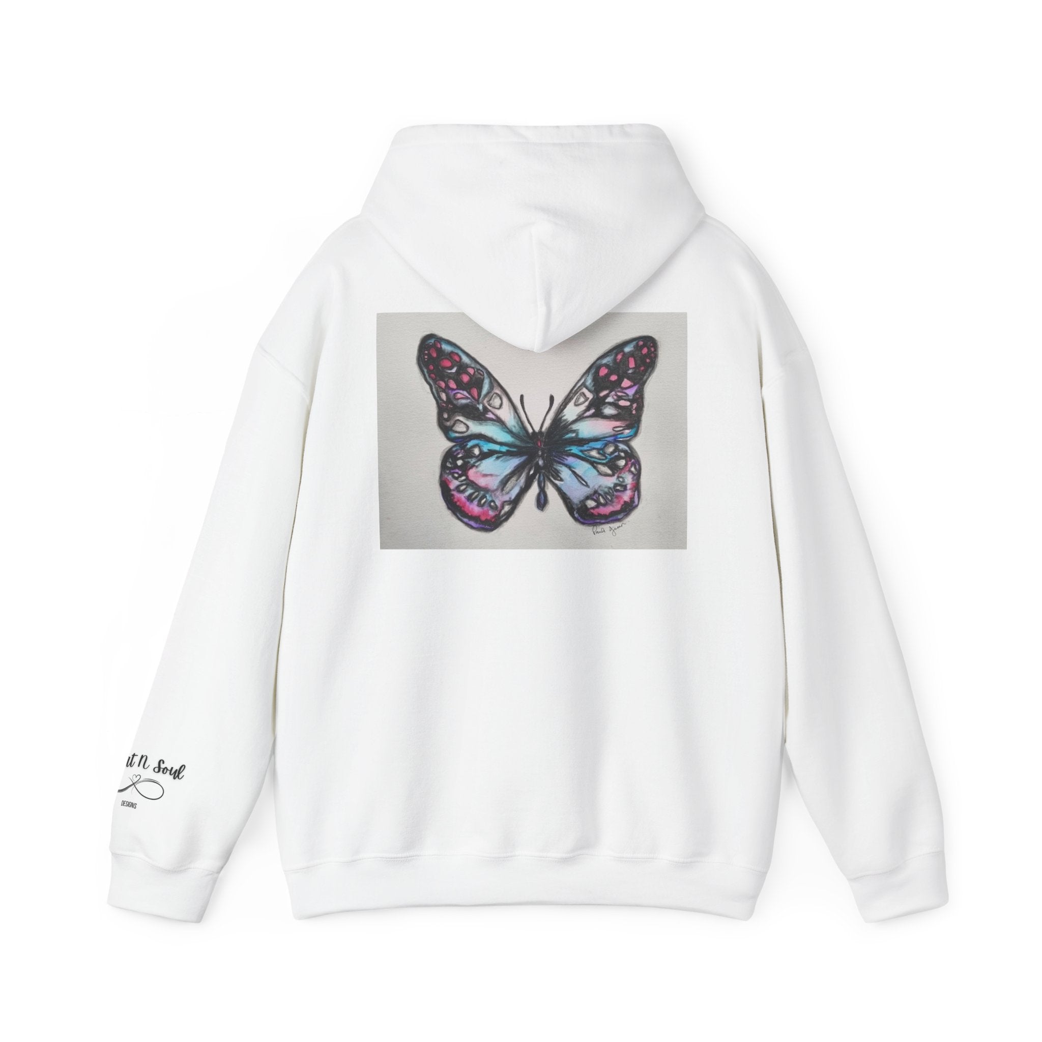 Butterfly Art Hoodie — Colorful Watercolor Wings Pullover