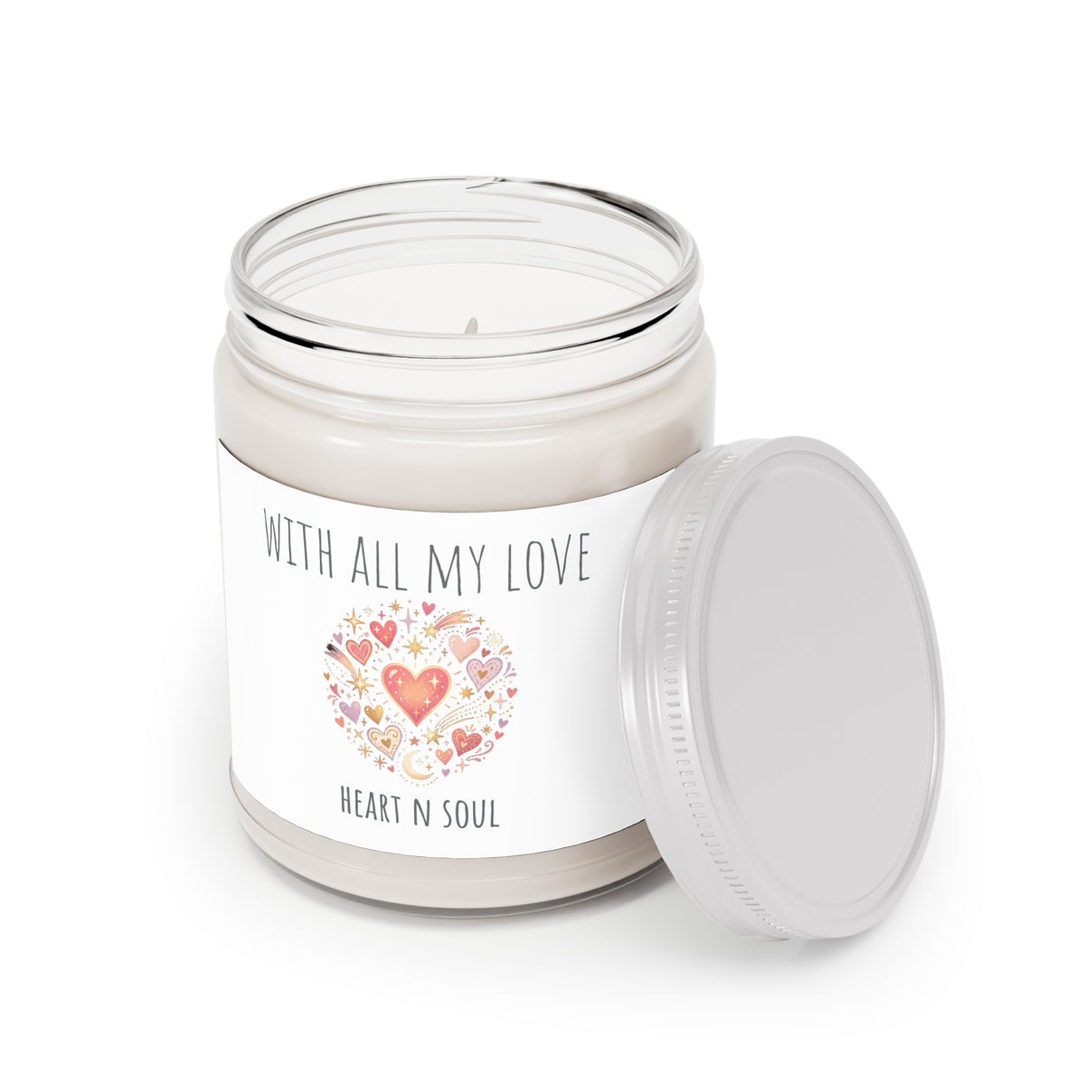 Scented Soy Candles with White Lid, 9oz