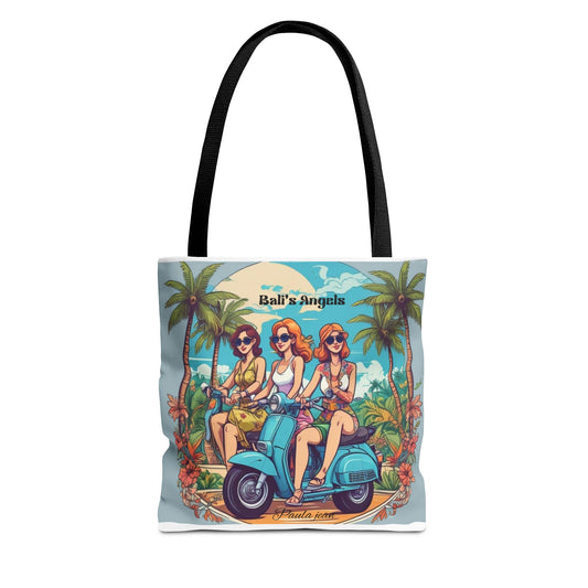 Tote Bag — "Bali’s Angels" Vintage Scooter Beach Tote